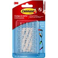 Los mejores  - Command 17026CLR - Ganchos mini para decoración con tiras transparente- Pack de 20